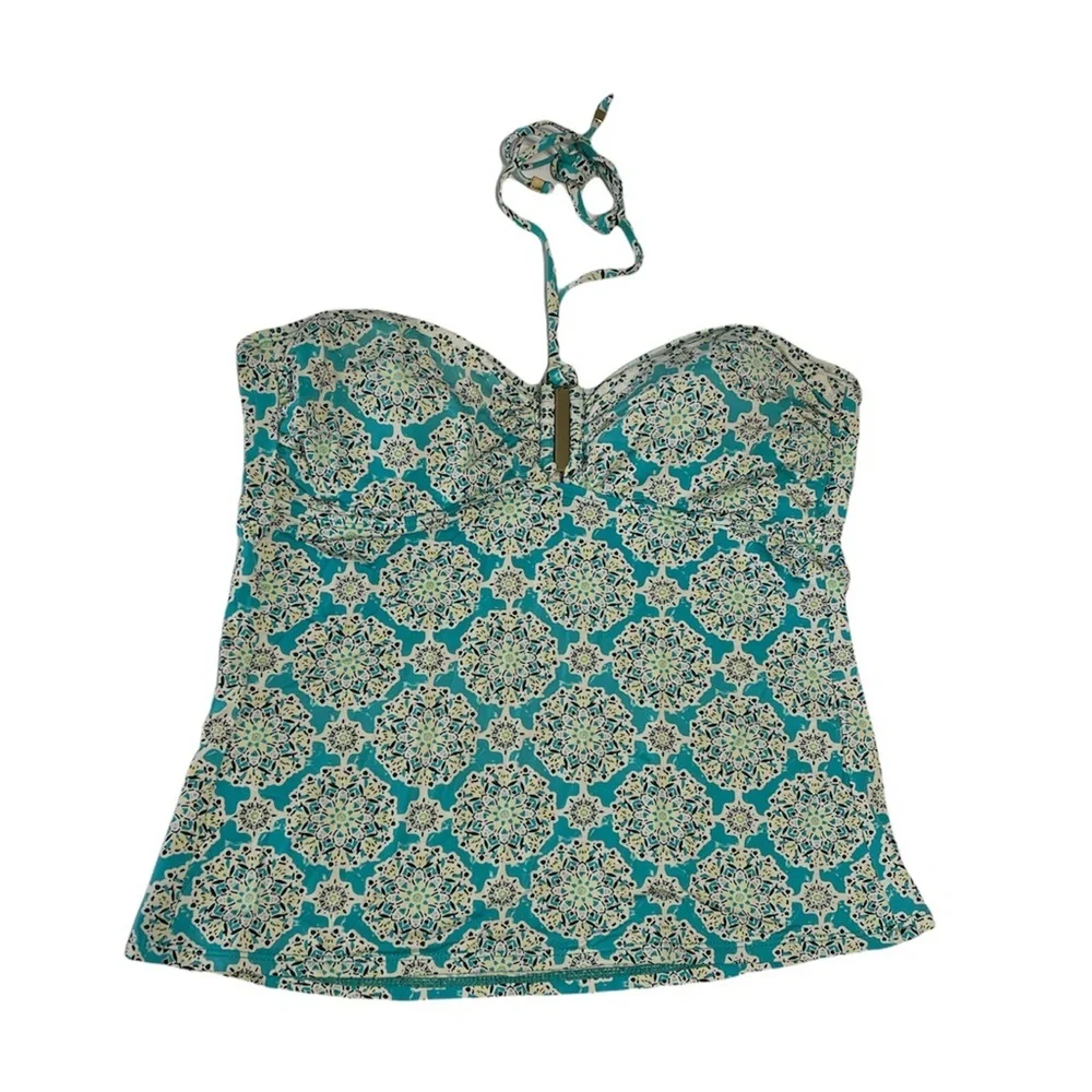 halter neck Youth swim top with gold detail Sz 14